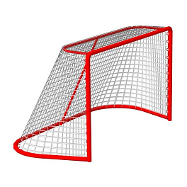 Сетка хоккей ZSO яч. 40*40 (1,25*1,85*1,30м) d=5,0мм, цвет белый ПА, (пара).